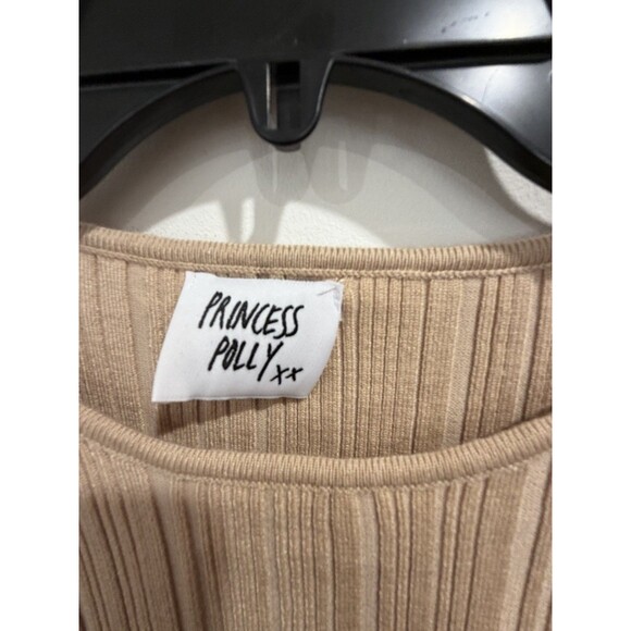 New Princess Polly SZ  S Nude Body Con Dress Ribbed long sleeve - Picture 2 of 6